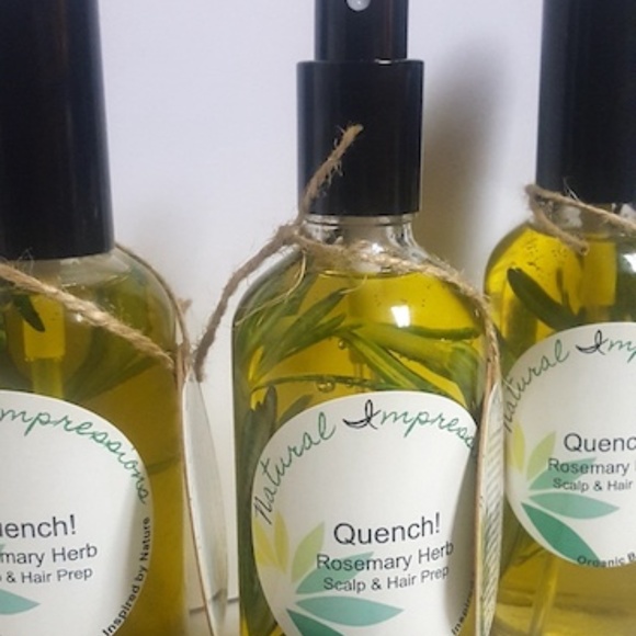 Quench! Hair Therapy - Treatment, Hair Prep, Scalp & Hair Oils - Rosemary - 4oz - Picture 1 of 3
